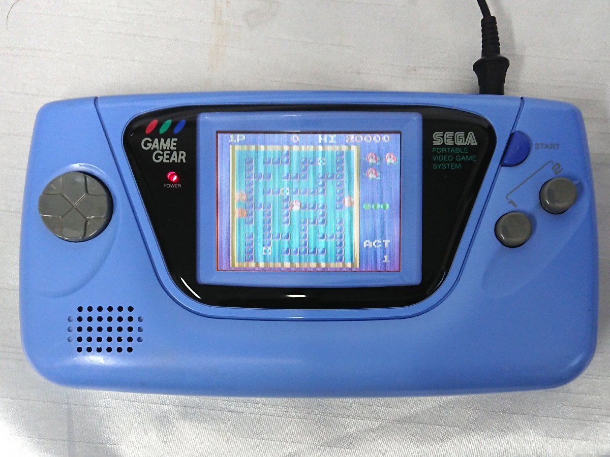動作確認済 SEGA GG ゲームギア ブルー(HGG-3211) 本体 + ACアダプター 