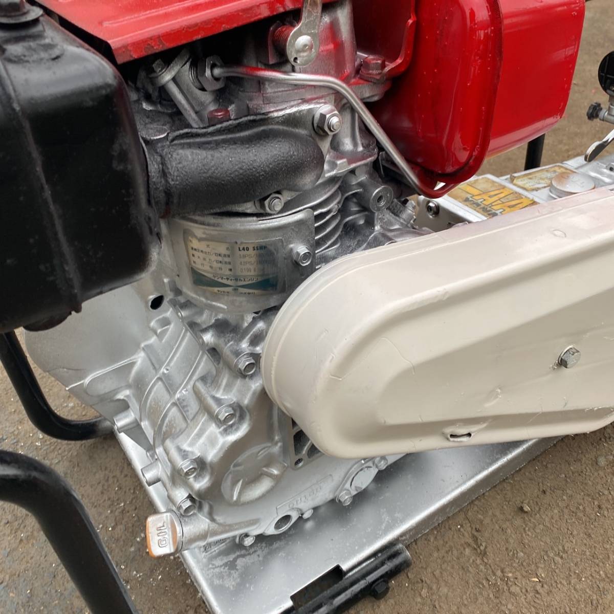 発動機「ヤンマーディーゼルNS40型」（寒冷時起動方法）Oil engine