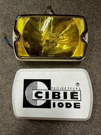 CIBIE浮き文字 CIBIE シビエ当時物 角型 シビエ35 35 イエロー CIBIE浮き文字 CIBIE シビエ当時物 角型 シビエ35 35 イエロー