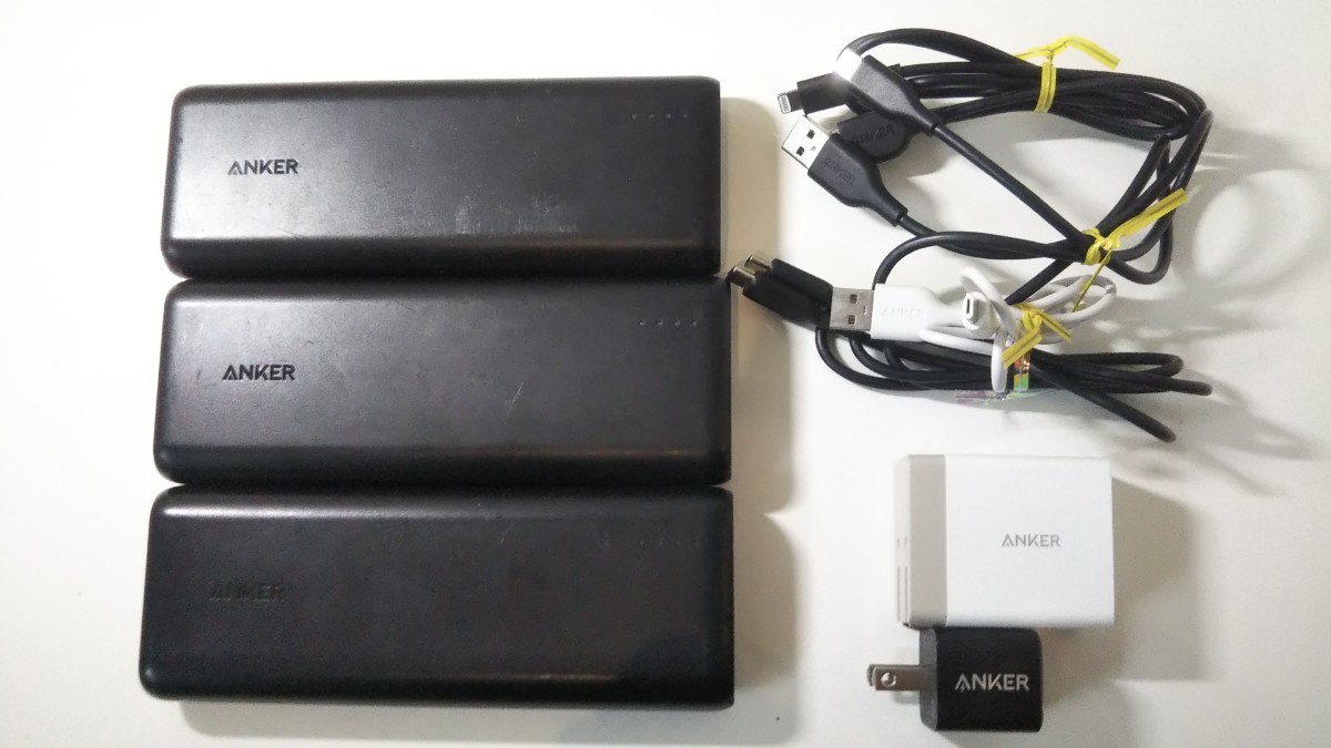 Oせ送料500円 Ankerアンカー モバイルバッテリー A1271 PowerCore 20100 急速充電器 A2021 24W 2-Port USB Charger 充電器 2633 Ⅲ Nano