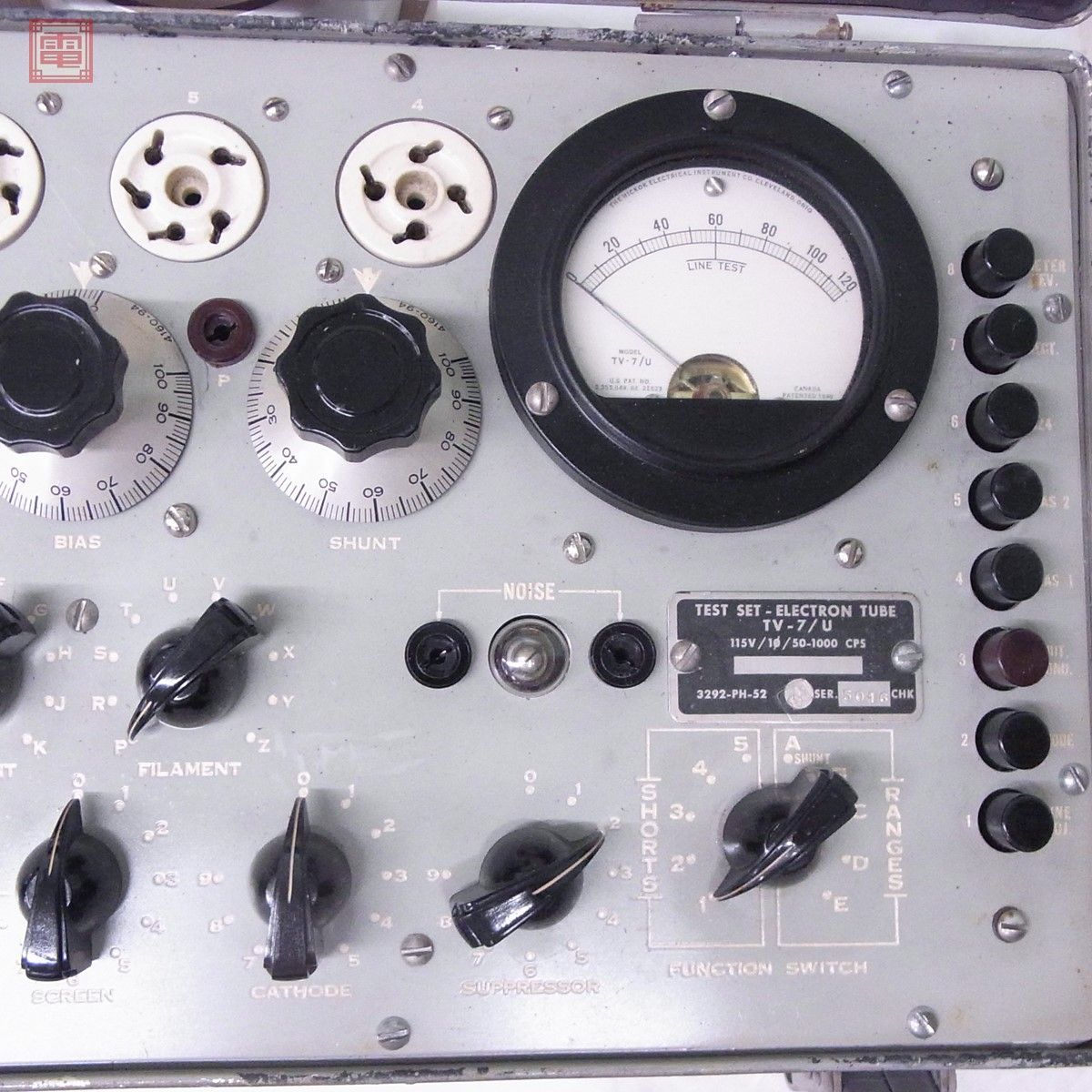 米軍 軍用 TV-7/U 真空管試験機 真空管テスター テストデータ付  