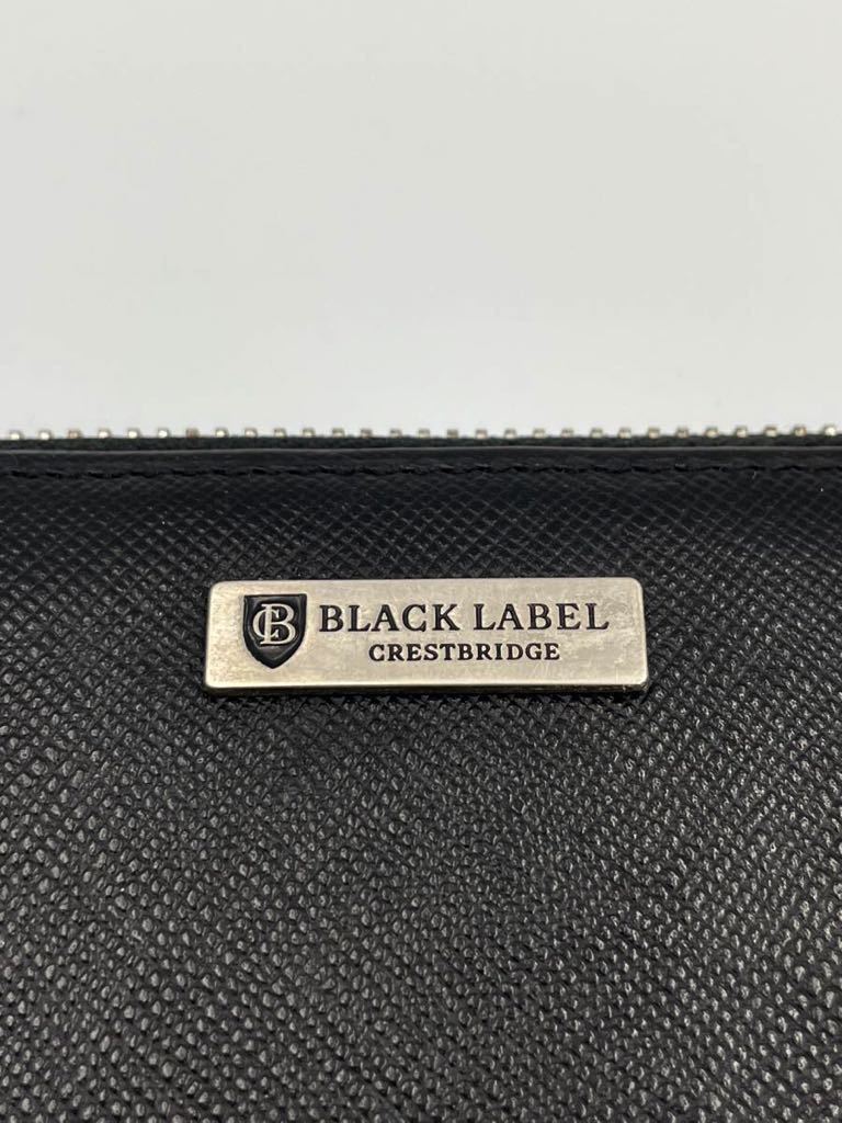 美品 美品 ブラックレーベル クレストブリッジ ラウンドファスナー 
