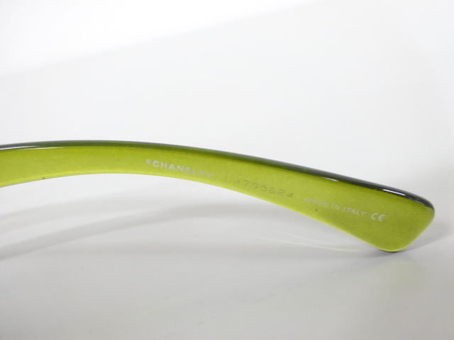 シャネル 4037ココマーク サングラス グリーン 59□15 美品 シャネル