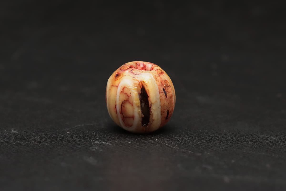 HY547 時代物 鶴天緒締/鶴頭緒締 径1.7cm/重5g・鶴天佩頭・鶴天緒締め 