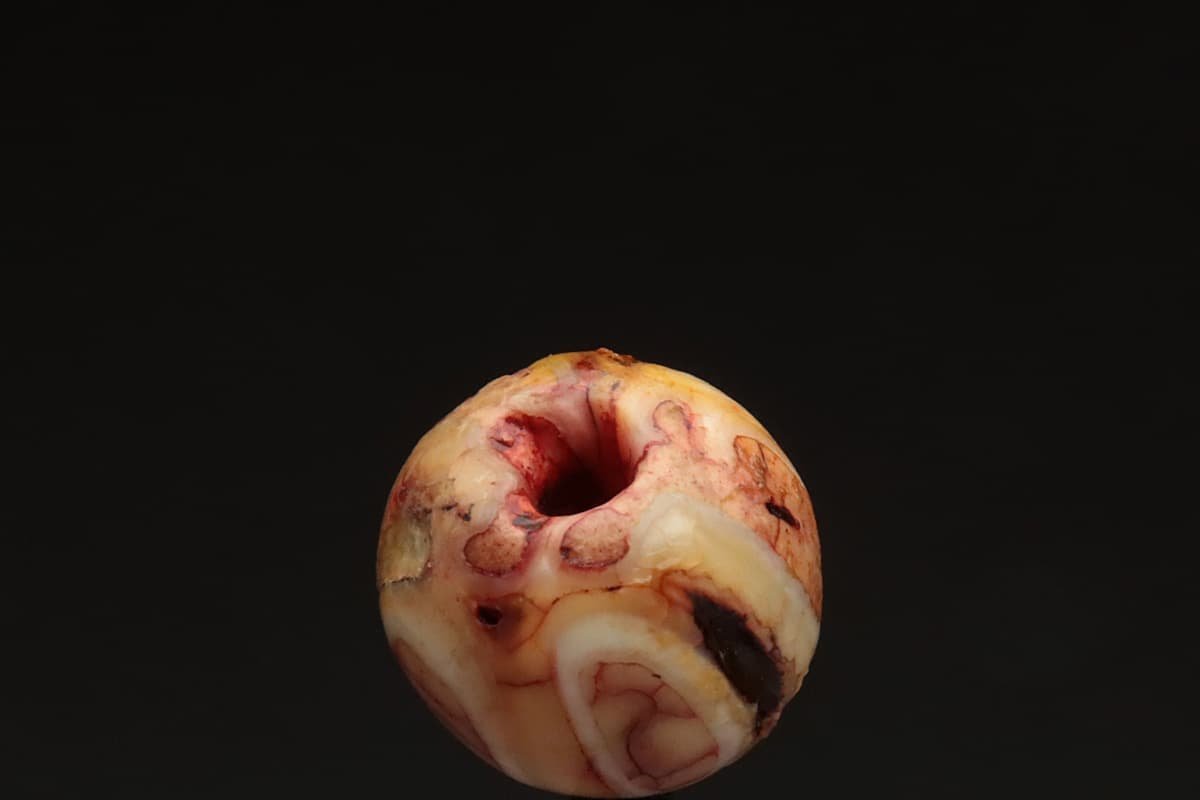 HY547 時代物 鶴天緒締/鶴頭緒締 径1.7cm/重5g・鶴天佩頭・鶴天緒締め 