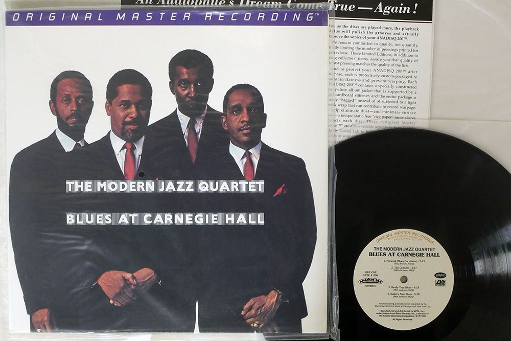 THE MODERN JAZZ QUARTET/BLUES AT CARNEGIE HALL/MOBILE FIDELITY SOUND LAB MFSL1206