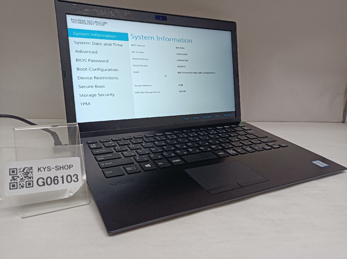 ジャンク/ VAIO VJPG11C11N Intel Core i5-8250U メモリ8.19GB