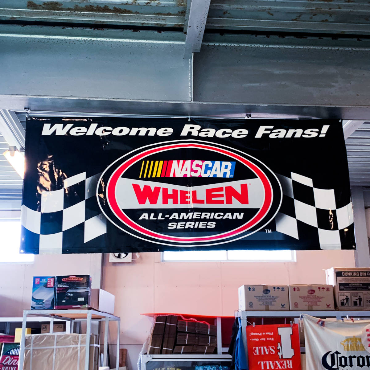 週末まで限定SALE!☆US直輸入1点物☆NASCARレーシングバナー本物 