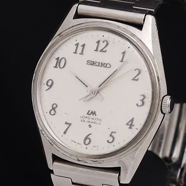 1円 稼働 セイコー AT/自動巻 ロードマチック 5601-9000 シルバー文字