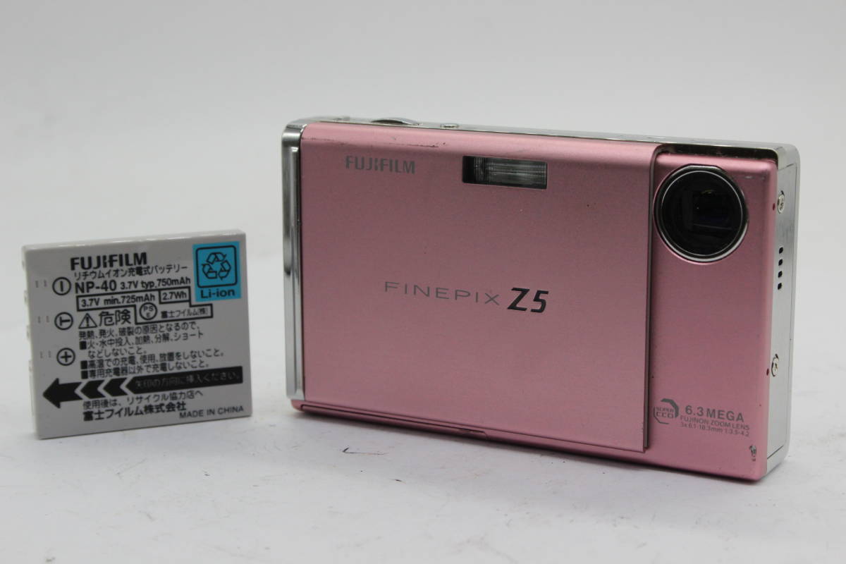 返品保証】 フジフィルム Fujifilm Finepix Z5fd ピンク 3x バッテリー