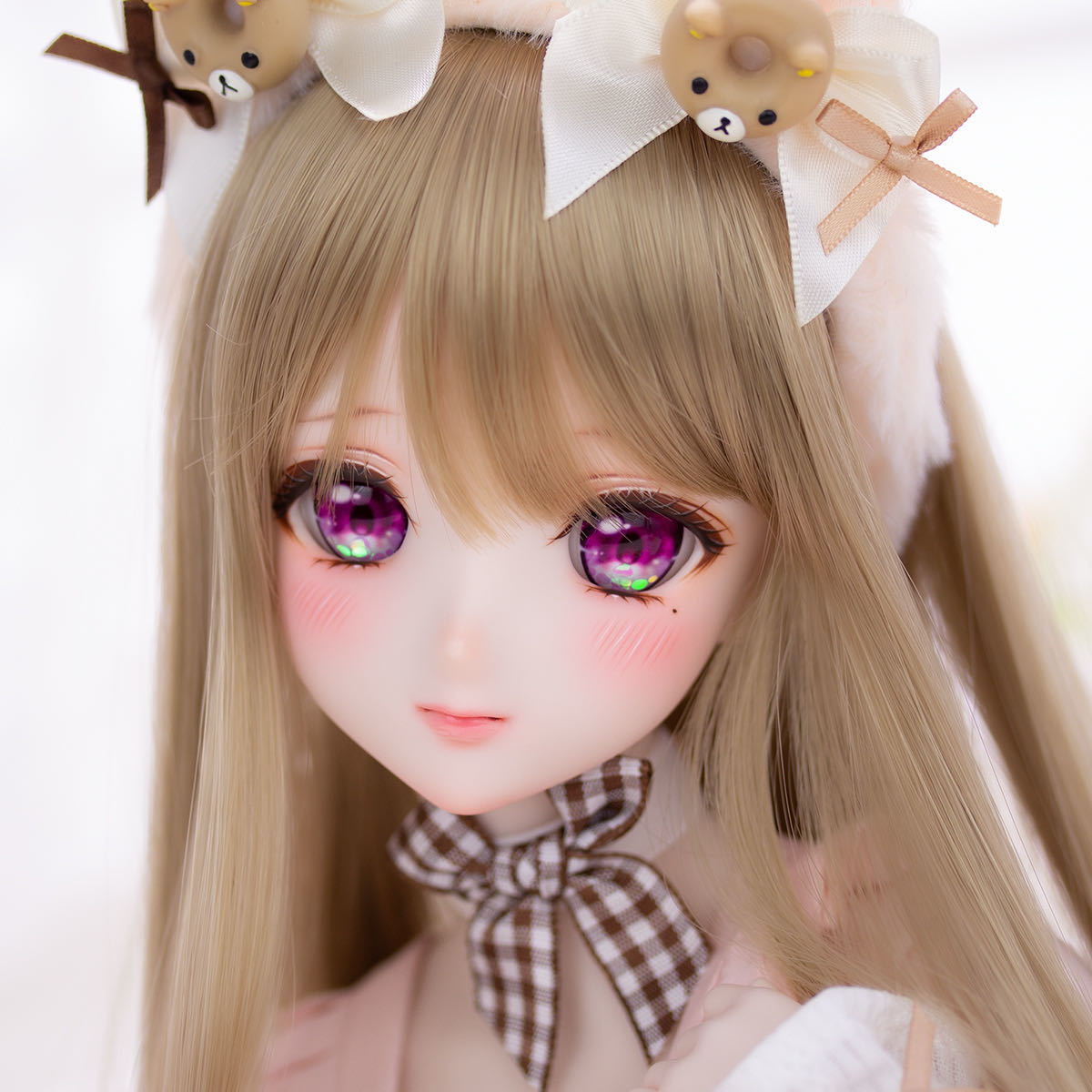 Guppe DDH-09 セミホワイト肌 カスタムヘッド＋アイ ※ソフビ盛り難あり 