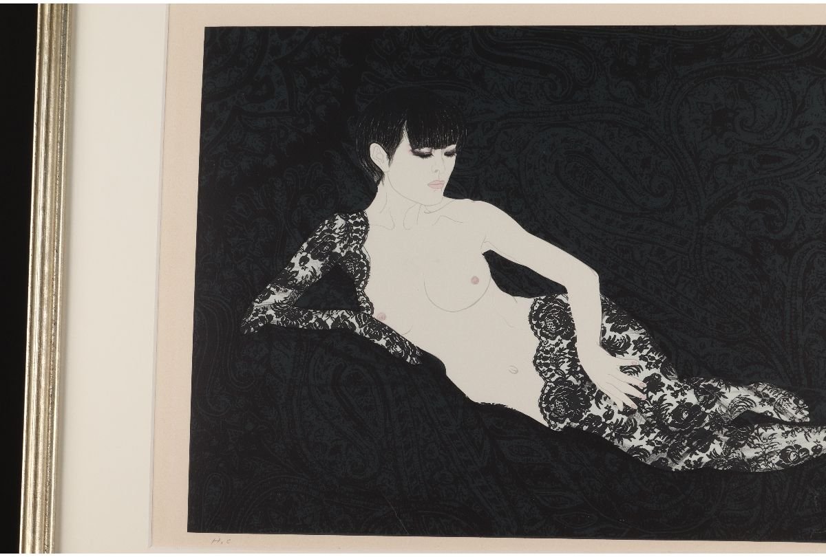 URA]真作保証/加山又造『レースをまとった人魚』/リトグラフ/13-6-05  