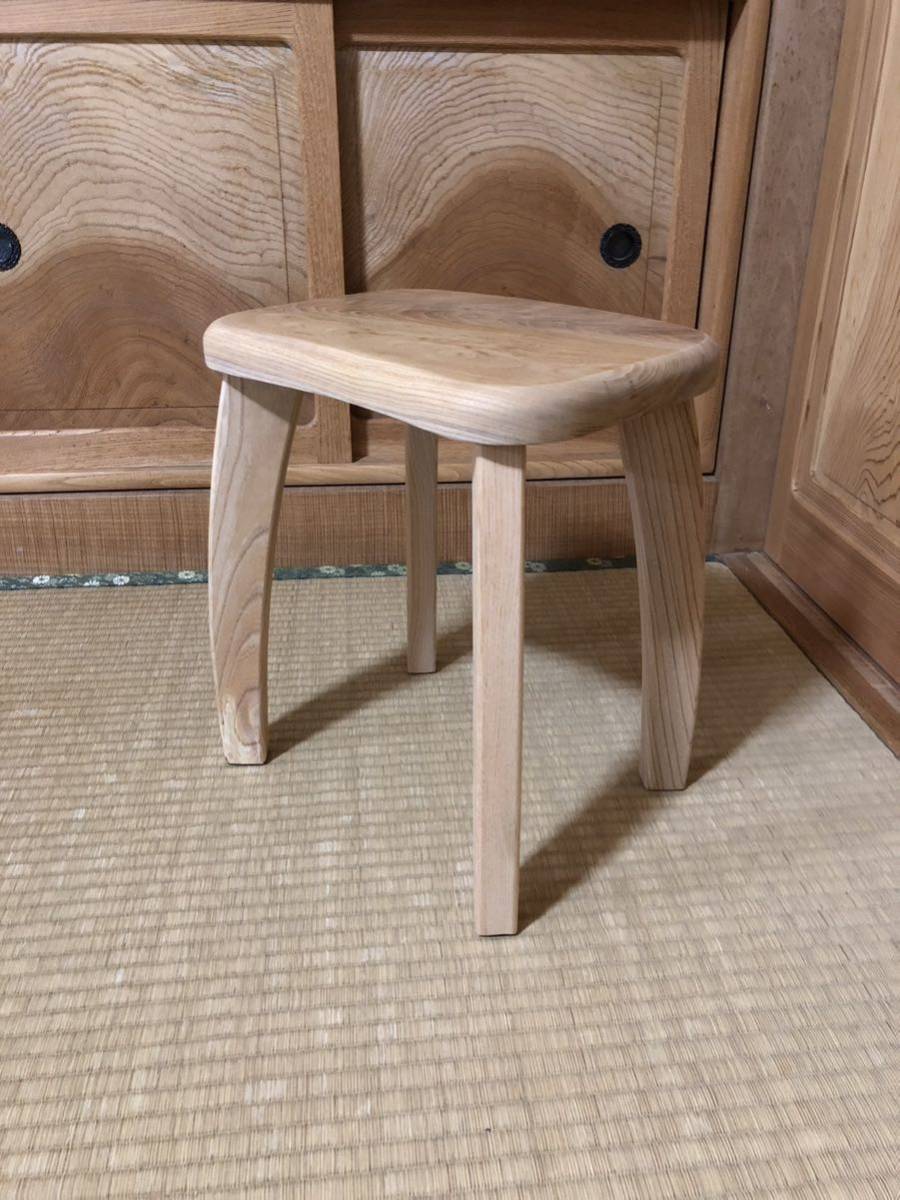 1313建具屋58年のおじいさんの手作り木製サイドテーブル、イス