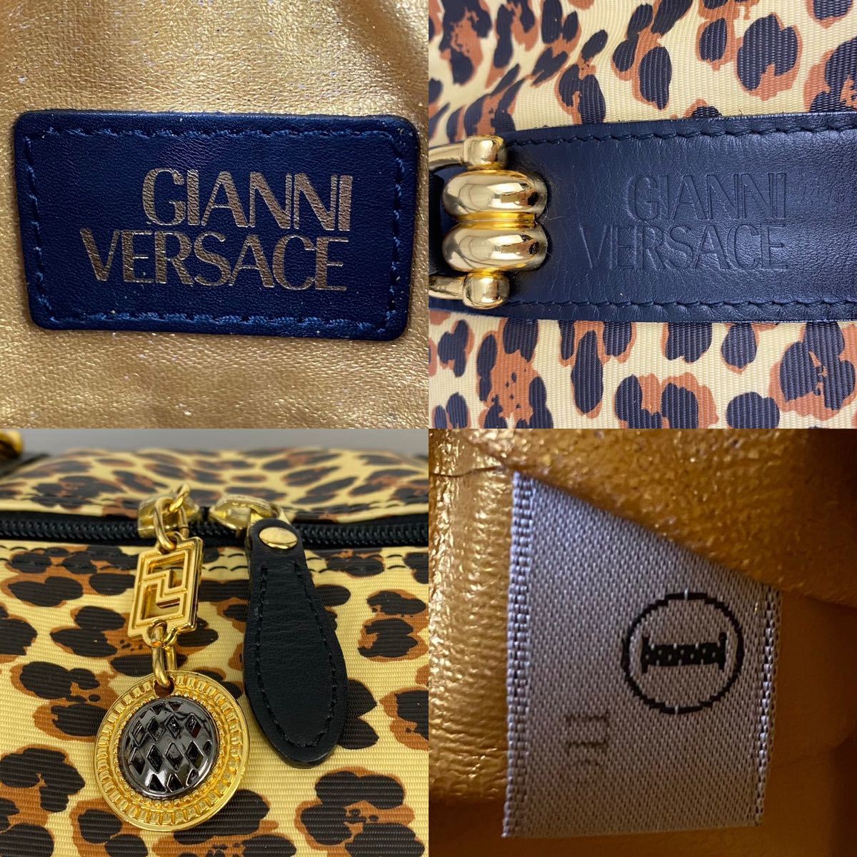 1円 【極美品】 GIANNI VERSACE ジャンニヴェルサーチ ボストンバッグ 