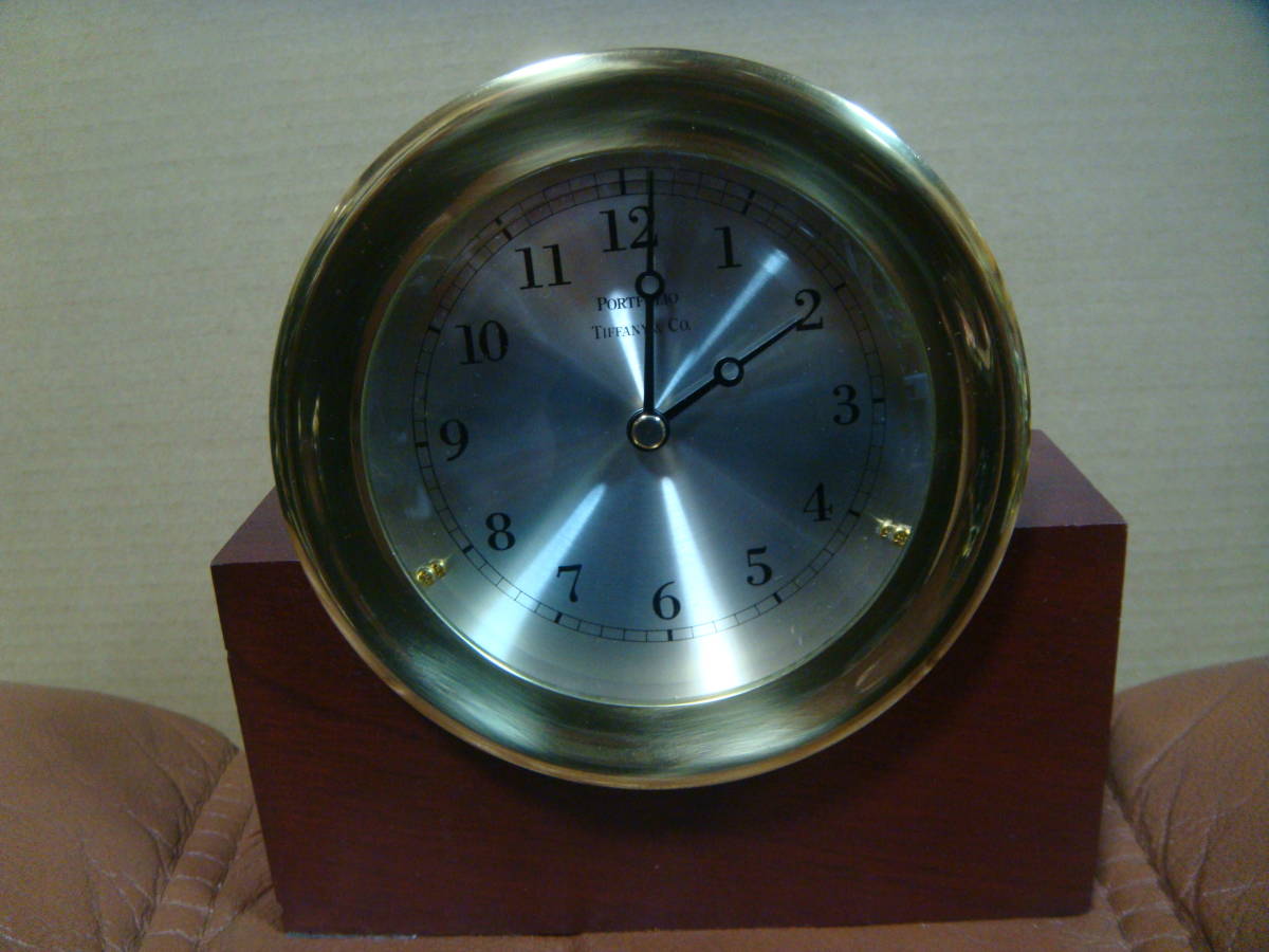 激レア！ TIFFANY&Co. PORTFOLIO Ship Clock 置時計 掛け時計