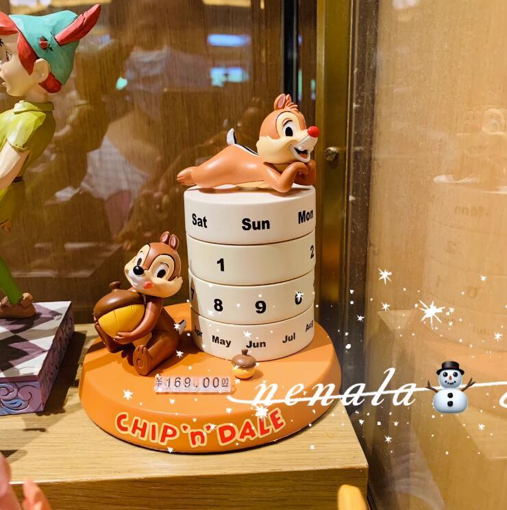 カレンダー置物 チップ＆デール 上海ディズニー 新品未使用 タグ付き 