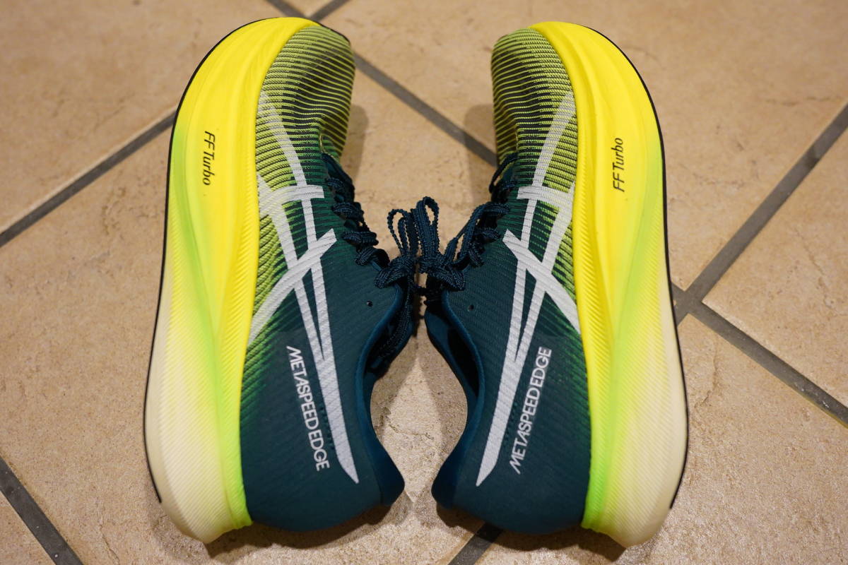 ASICS/アシックス メタスピードエッジプラス グリーン×イエロー 25.5 