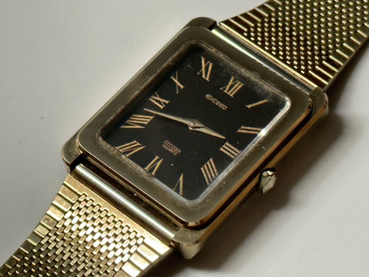 Citizen exceed 四角 シチズン腕時計 メンズ 美品 稼働 シチズン