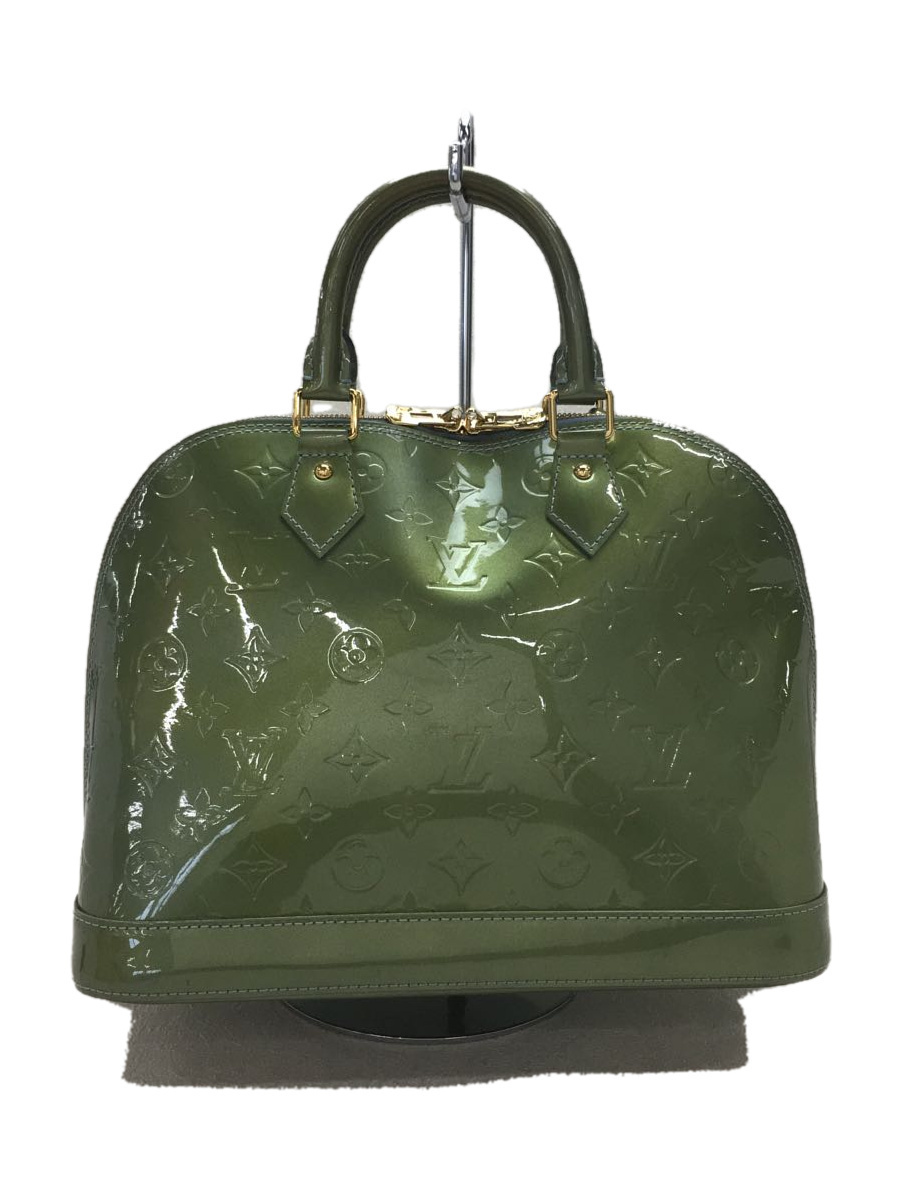 LOUIS VUITTON◆アルマBB_モノグラム・ヴェルニ_GRN/エナメル/GRN