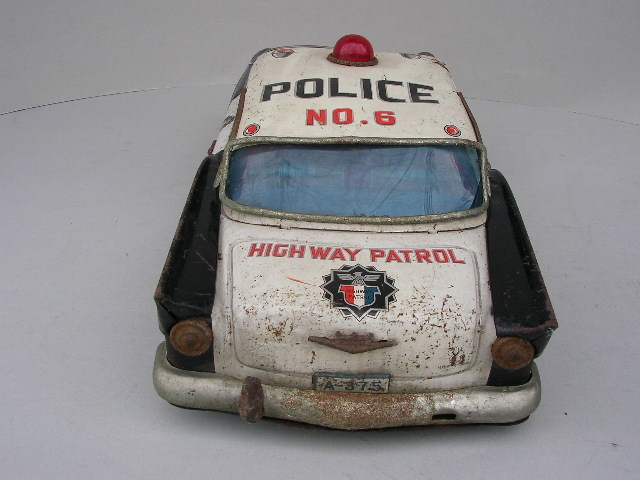 希少 ヨネザワ ブリキ フォード パトカー 40cm ☆ヨネザワ ブリキ 古い パトカー 全長38cm POLICE NO.6 フォード