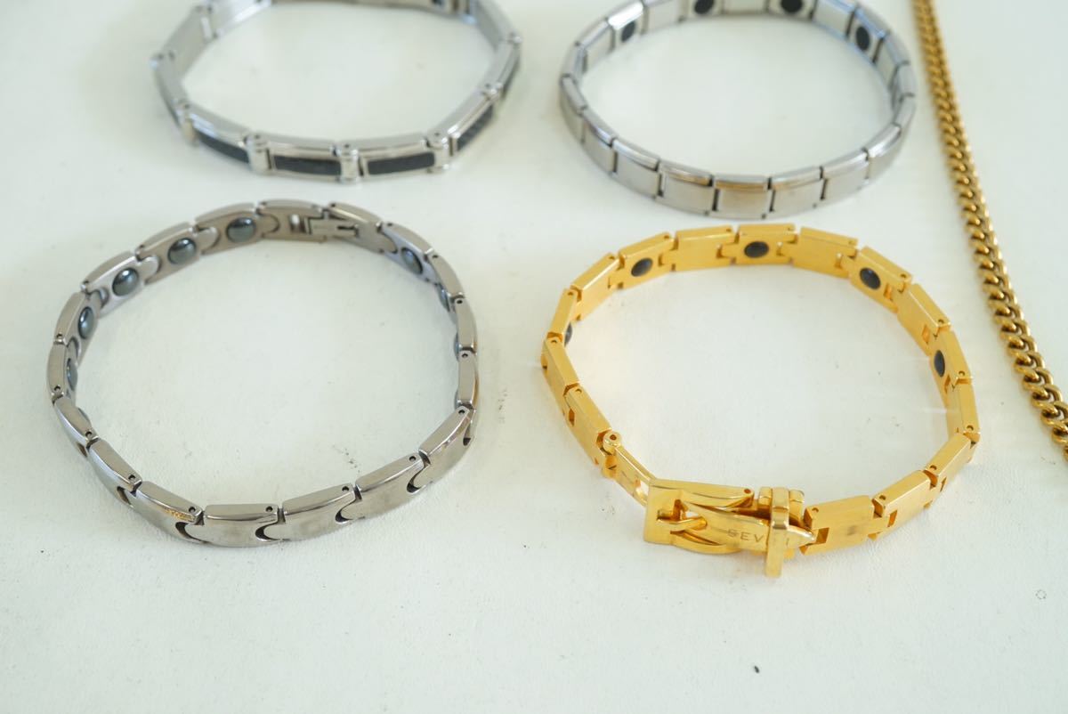 B291 ゲルマニウム他 健康 ブレスレット ネックレス 7点セット 