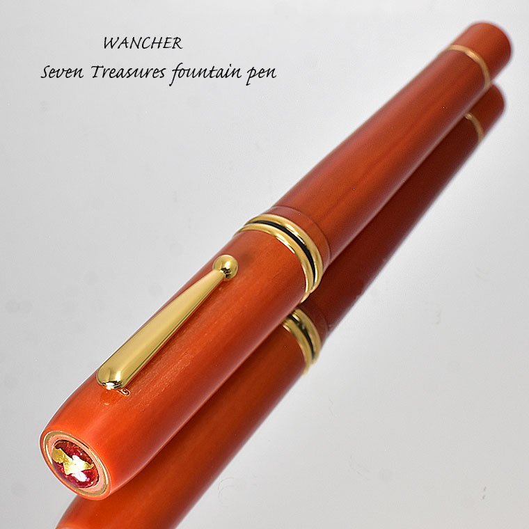 ◇○【WANCHER/ワンチャー】 ベークライト・ファイア (七宝万年筆