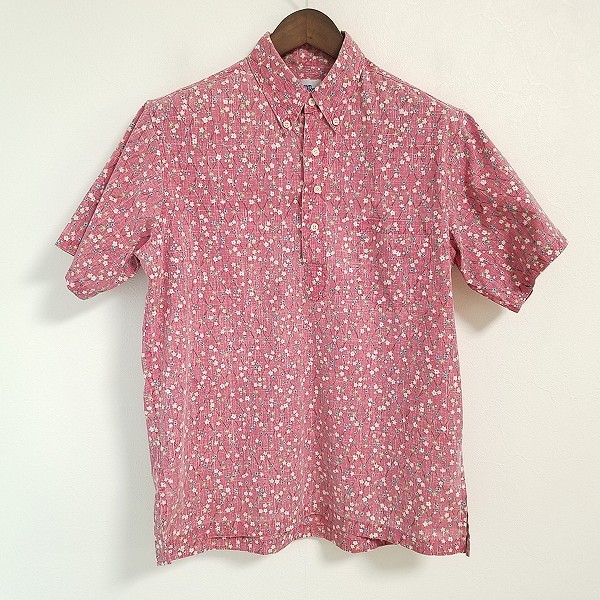 #snc レインスプーナー Reyn Spooner 半袖シャツ アロハ M 赤系 花柄 ボタンダウン メンズ [817054]