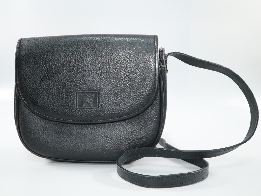 【美品】Burberry ショルダーバッグ ノバチェック ナイロン レザー 黒 バーバリー Burberry ロゴ レザー ショルダーバッグ ノバチェック 黒色