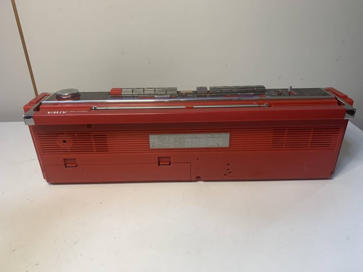 ☆【動作品 】AIWA アイワ ダブルラジカセ CS-W55 ラジカセ レッド