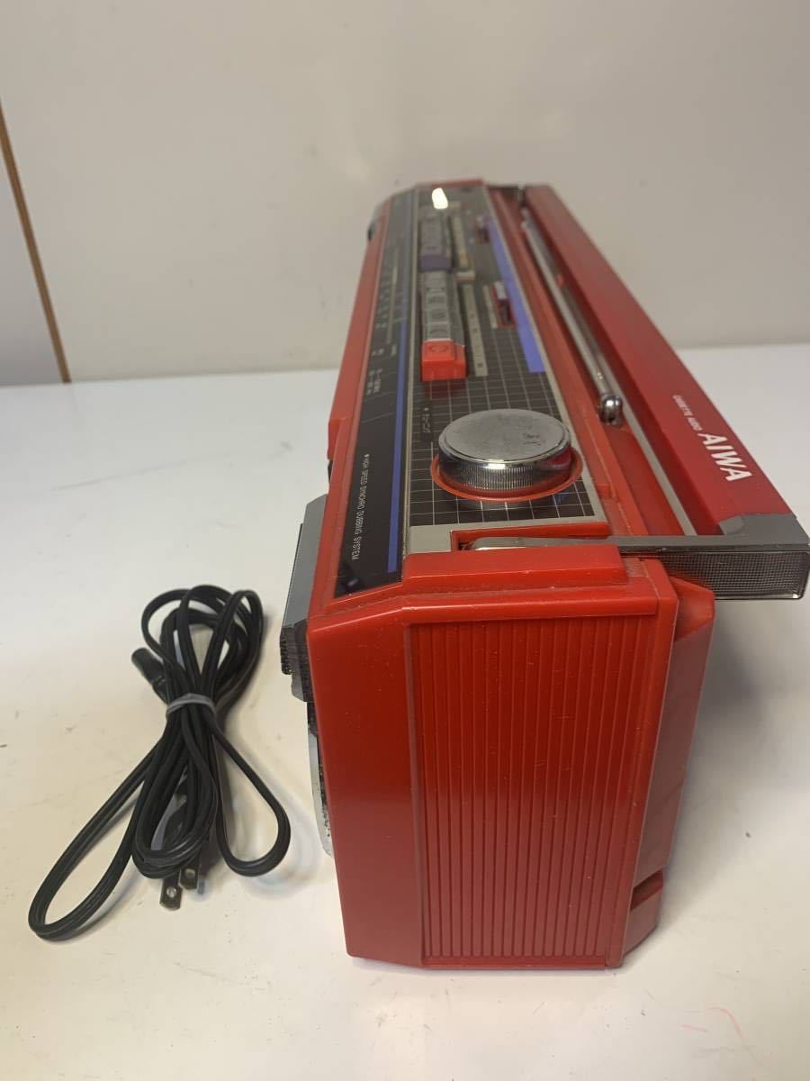 ☆【動作品 】AIWA アイワ ダブルラジカセ CS-W55 ラジカセ レッド