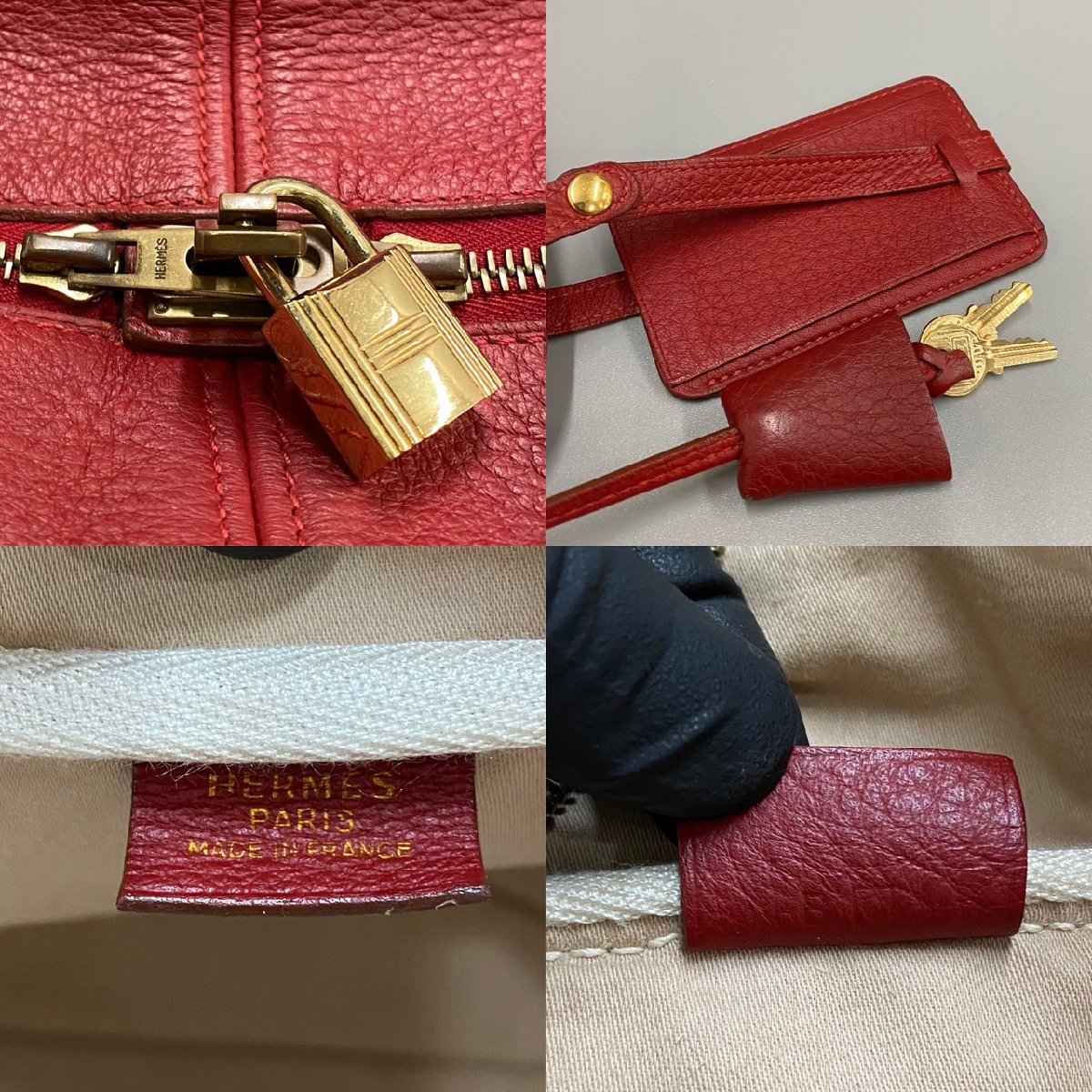 1円 極 美品 □C刻印 袋 カデナ 鍵付 HERMES エルメス ヴィクトリア 50