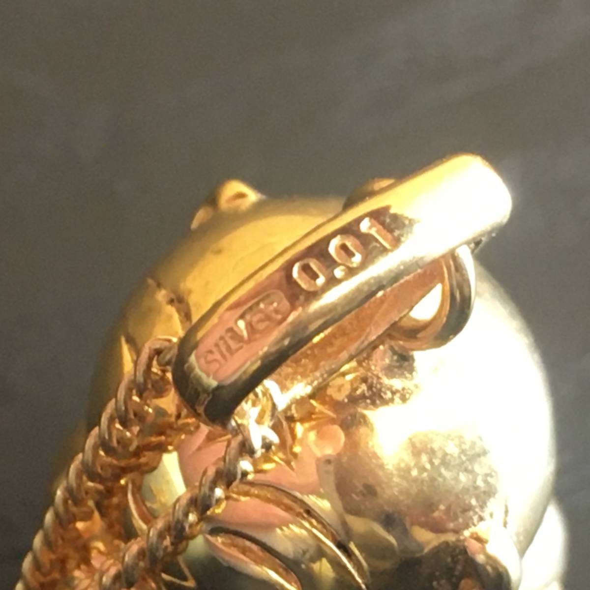 1000円スタート】ネックレス お地蔵さん ダイヤ付 0.01ct SILVER刻印 