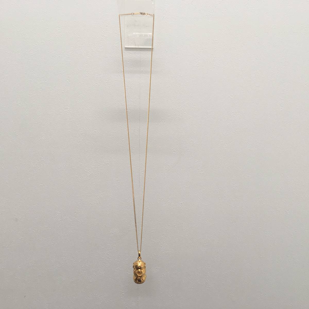 1000円スタート】ネックレス お地蔵さん ダイヤ付 0.01ct SILVER刻印 