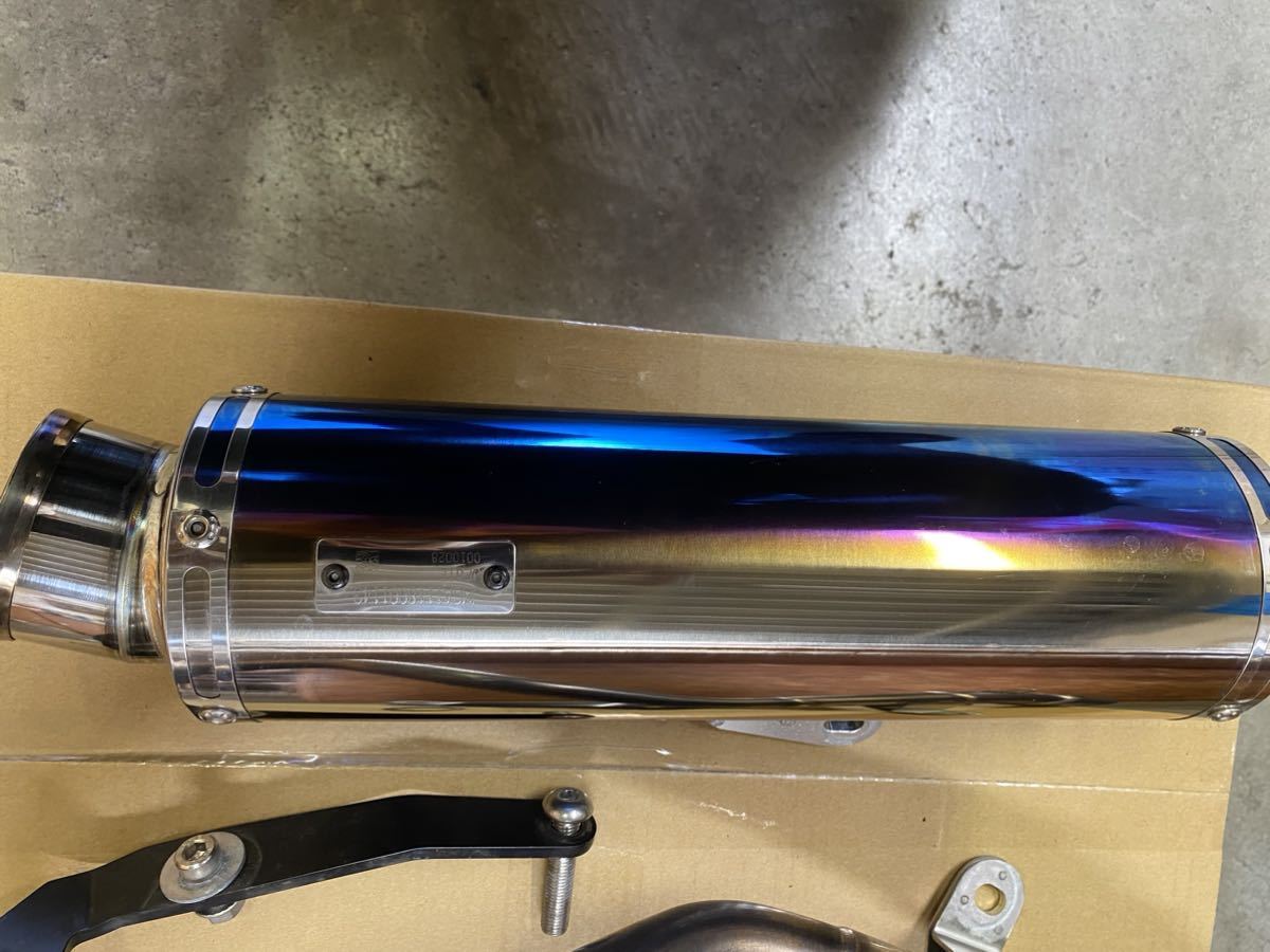 pcx125 JF81 ヨシムラ 機械曲げGP-MAGNUMサイクロン チタンブルー 