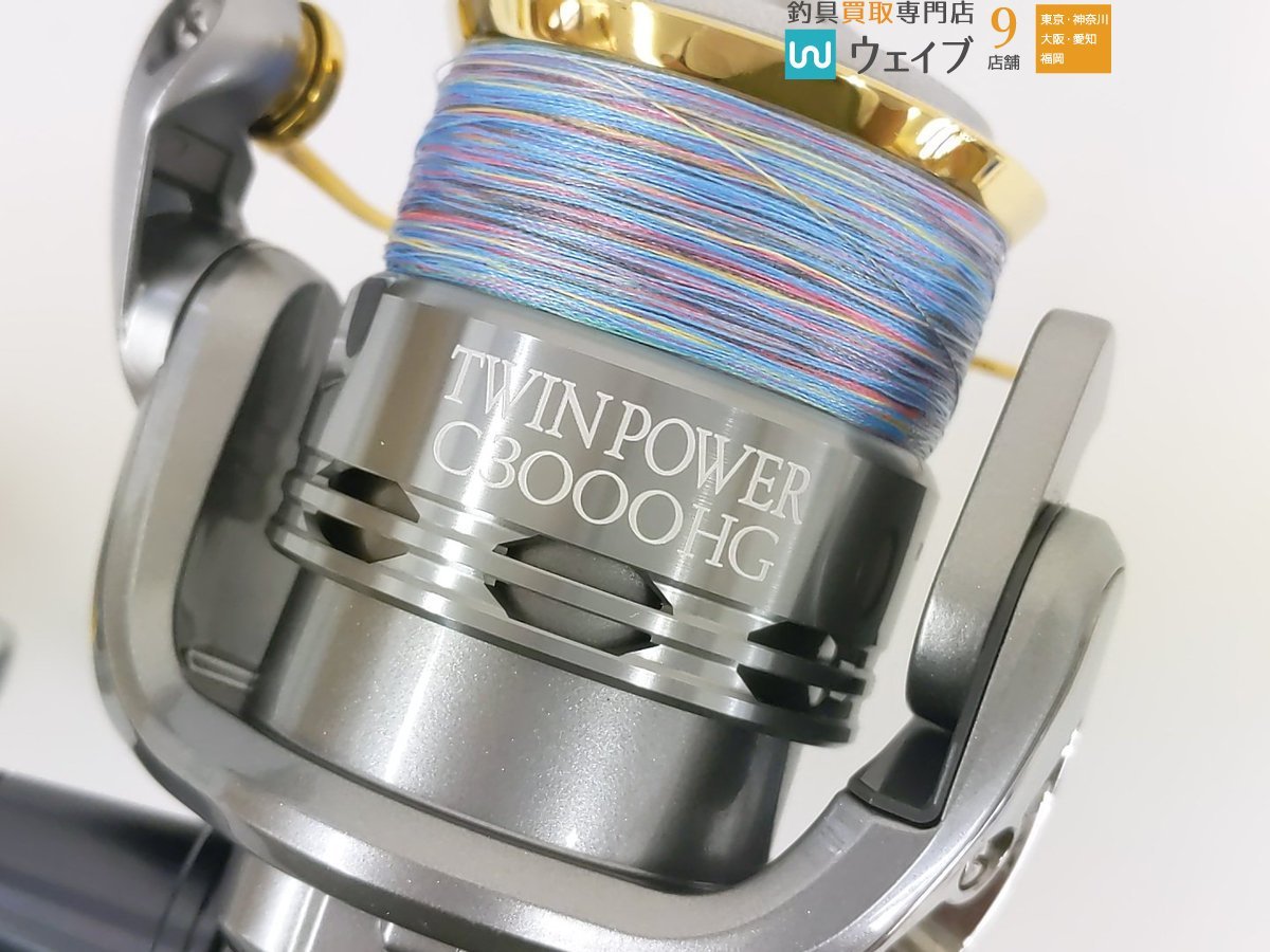 シマノ 11 ツインパワー C3000HG、夢屋 パワーハンドルノブ付き 美品 