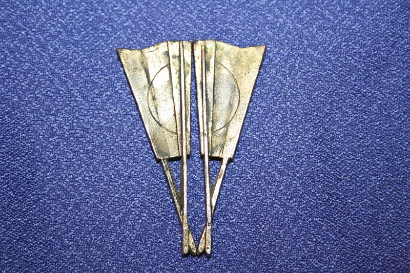 現代製真鍮地目貫・ 扇図一組・ 末広がり・ 縁起良し！