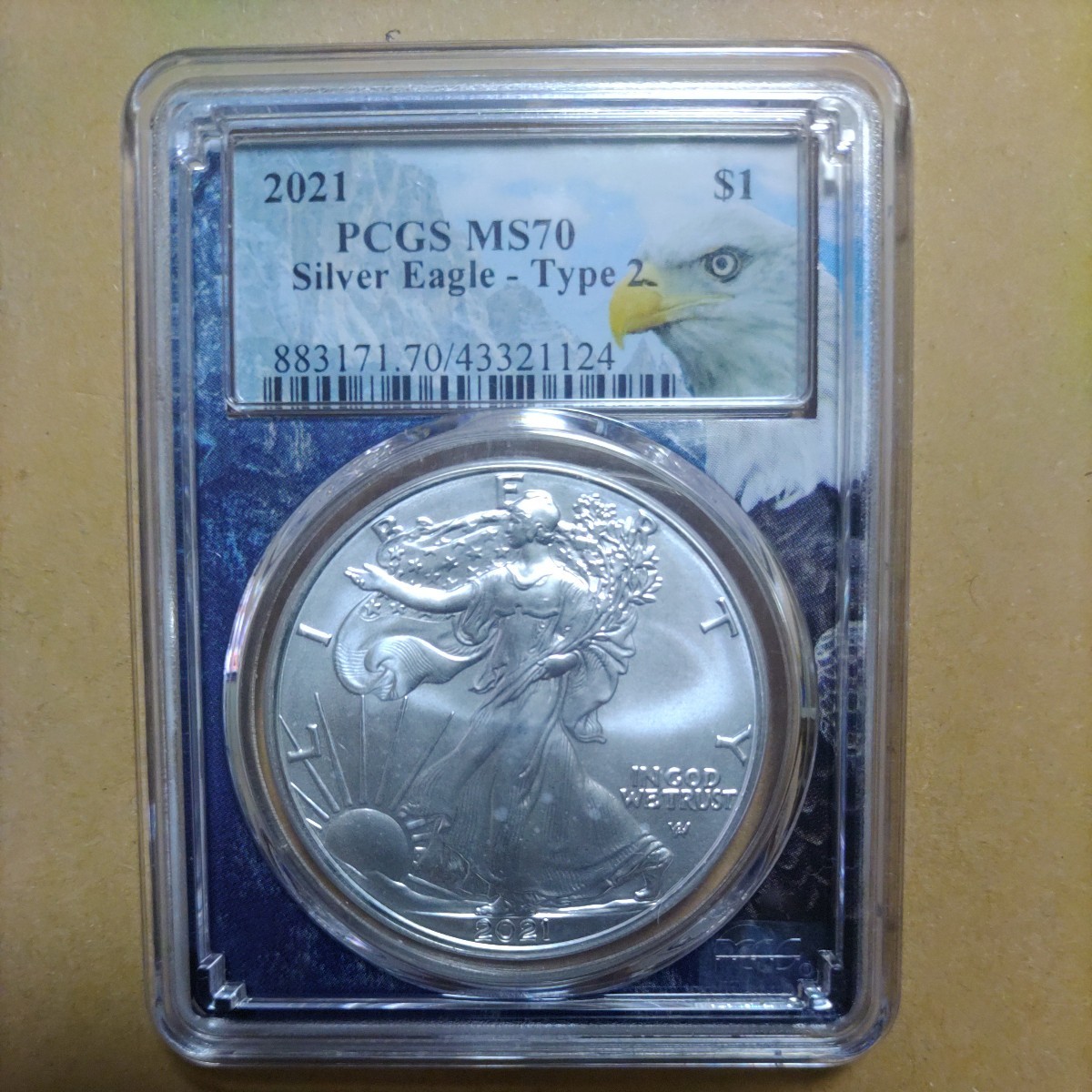 ☆PCGS最高鑑定☆2021 アメリカ イーグル銀貨 Silver Eagle Type2 PCGS
