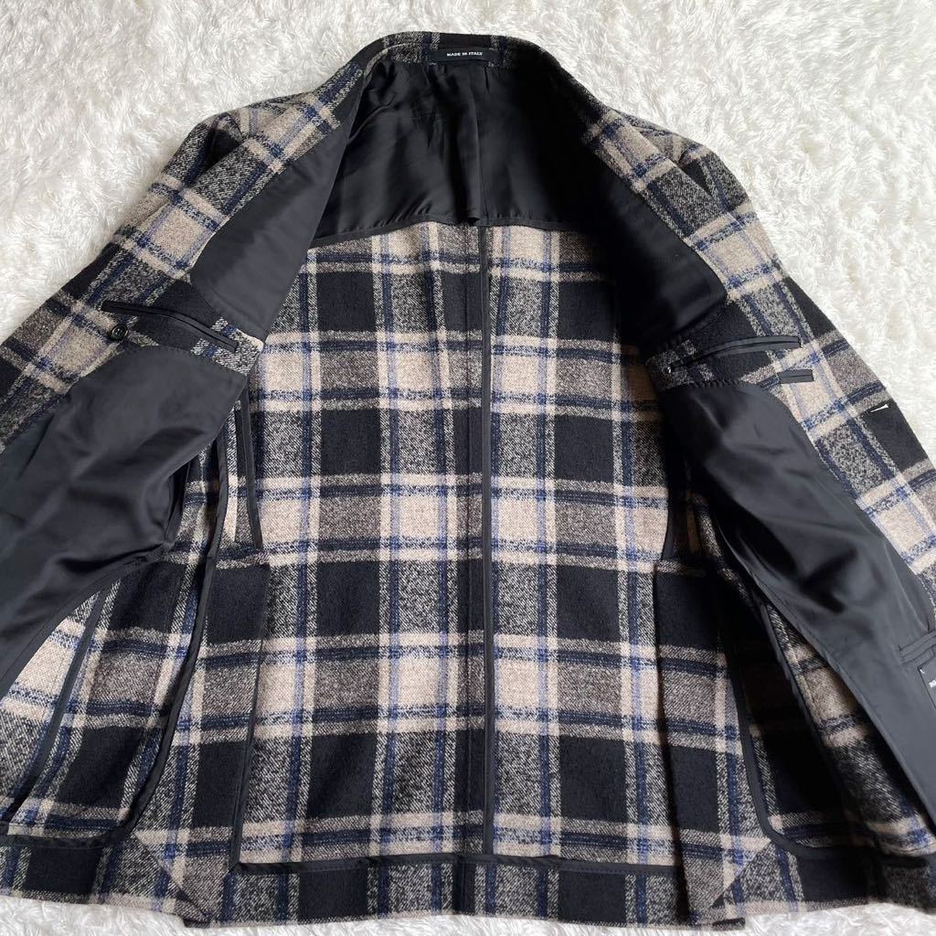 TAGLIATORE（タリアトーレ）レザーライダースブラウン サイズ56 TAGLIATORE (タリアトーレ) スエード ダブルジップ ライダース