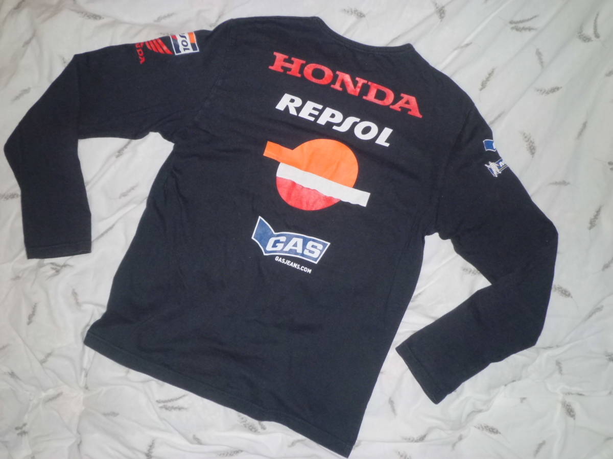 即決有 レプソル ホンダ GAS ロング Tシャツ サイズS REPSOL HONDA HRC 