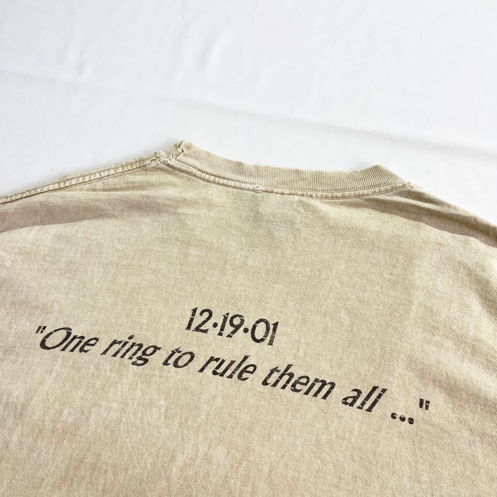 2001年☆Giant ロードオブザリング Tシャツ L/XL ベージュ ビンテージ 