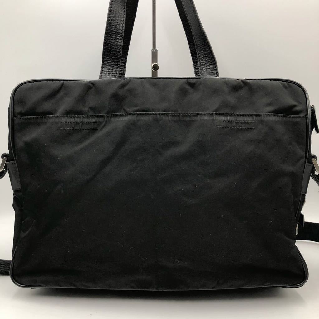 1円【良品】PRADA プラダ 2WAY ビジネスバッグ ブリーフケース ハンド