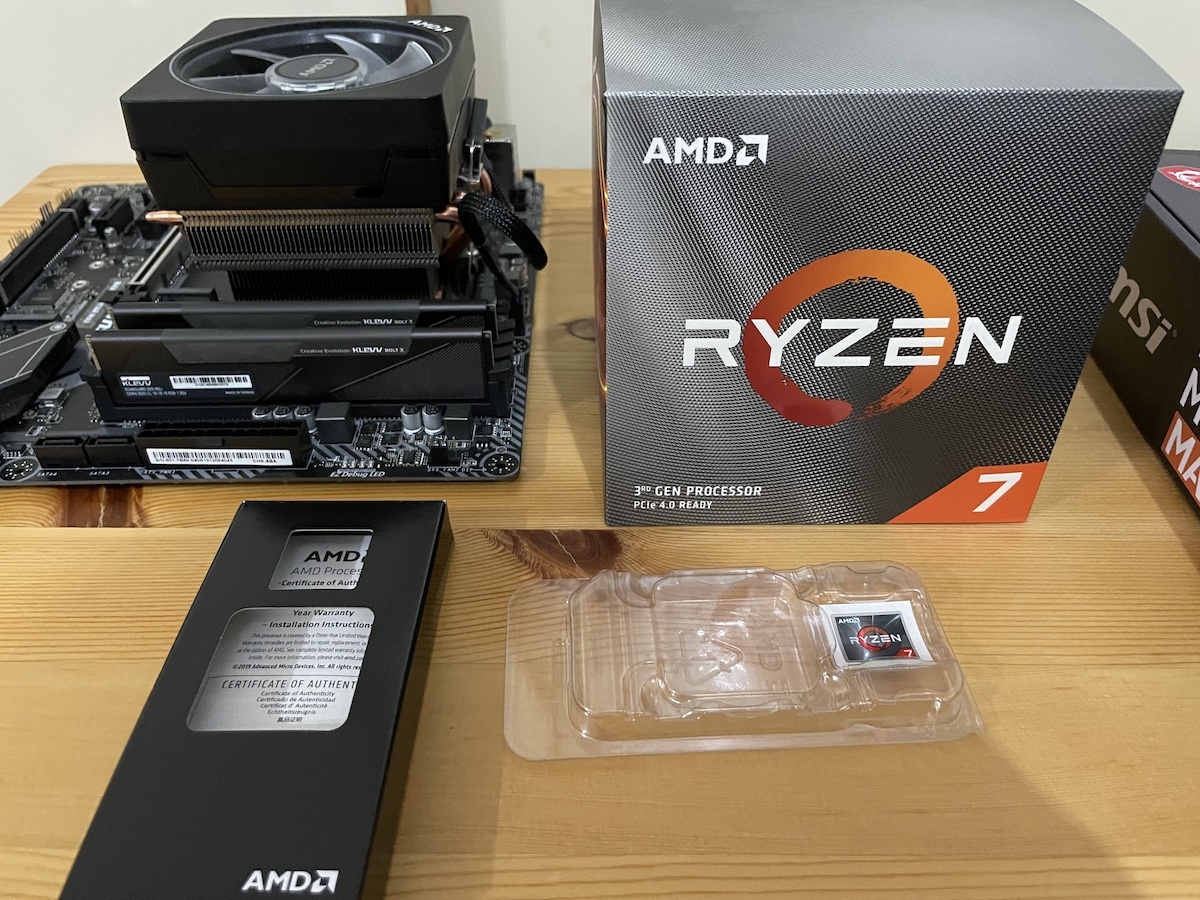 中古 AMD Ryzen 7 3700X + MSI B450M MORTAR MAX + KLEVV DDR4 3200
