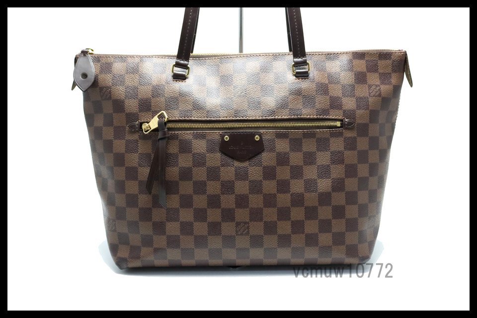 希少美中古□LOUIS VUITTON ダミエ イエナMM レザー ショルダーバッグ