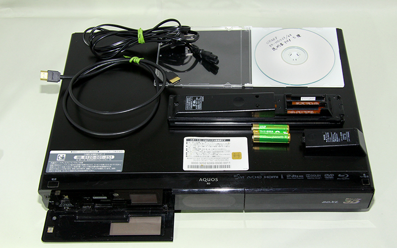 SHARP AQUOS BD/DVDレコーダー BD-HDS63 2011年製 リモコン/説明書CD他