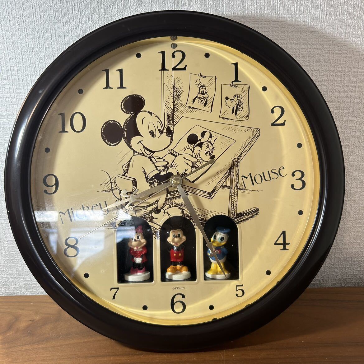 6-311 Disney ディズニー ミッキーマウス ミニー ドナルド 壁掛け時計
