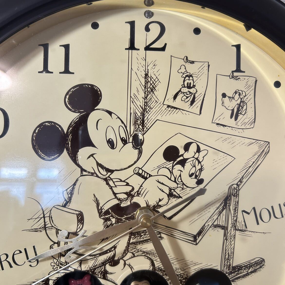 6-311 Disney ディズニー ミッキーマウス ミニー ドナルド 壁掛け時計