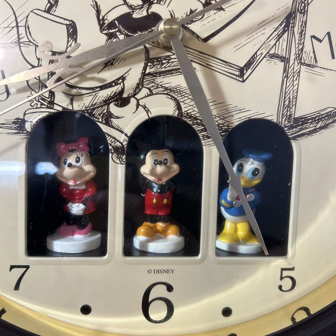6-311 Disney ディズニー ミッキーマウス ミニー ドナルド 壁掛け時計