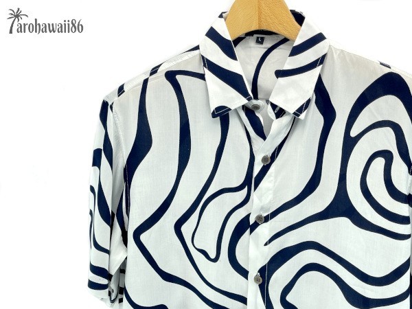 人気SALE，限定セール arohawaii86 AH-4083 L winding stream/ホワイト系 半袖シャツ/夏/ヴィンテージ/アロハシャツ/柄シャツ 1スタ １円スタート(Lサイズ)｜売買されたオークション情報、yahooの商品情報をアーカイブ公開 - 半袖シャツ一般