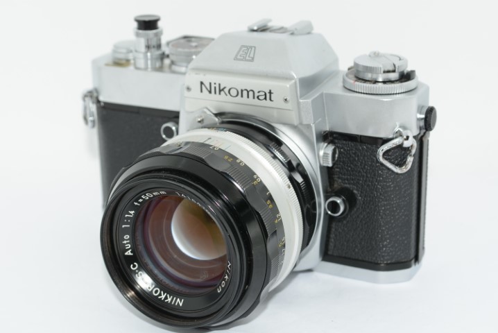 外観並級】Nikon Nikomat EL シルバー NIKKOR-S・C Auto 50mm F1.4