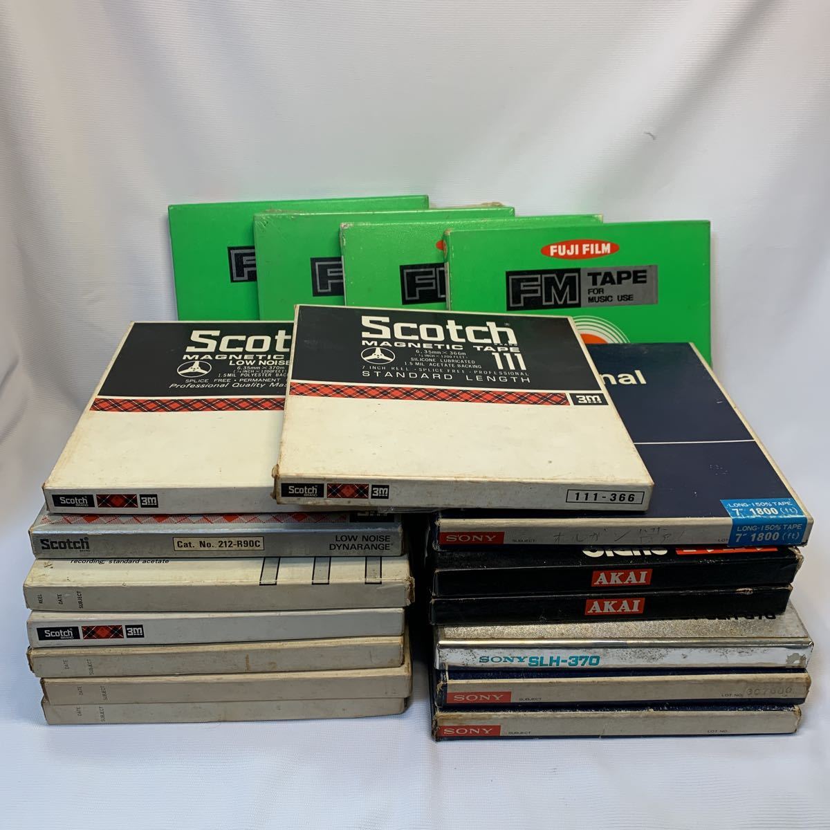 オープンリールテープ SCOTCH SONY 富士フィルム　18本(2本空) 未チェックジャンク品！